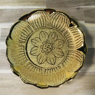 Dĩa gốm sứ mạ kim sa đựng trái cây Tâm Pháp
