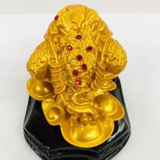 Thiềm Thừ Cóc Ba Chân Ngậm Tiền Vàng Cao 8cm Chất Liệu Đá Kích Thước 17cm Trọng Lượng 600g Linh Vật Chiêu Tài May Mắn Phú Quý Bình An Sản Phẩm Việt Nam
