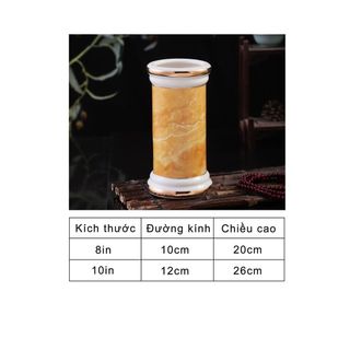 [Hàng Đẹp] Bộ Thờ Cúng Lư Hương Gốm Sứ Hoạ Tiết Hoa Hương Vàng Chuẩn Hàng Cao Cấp Nhập Khẩu Giá Sỉ Bình Bông 8 Inch, Lư Hương 4in, Dĩa Trái Cây 7 Inch