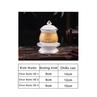 [Hàng Đẹp] Bộ Thờ Cúng Lư Hương Gốm Sứ Hoạ Tiết Hoa Hương Vàng Chuẩn Hàng Cao Cấp Nhập Khẩu Giá Sỉ Bình Bông 8 Inch, Lư Hương 4in, Dĩa Trái Cây 7 Inch