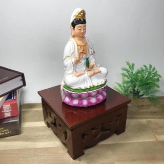 Đôn gỗ, kệ gỗ vuông khắc gỗ đặt tượng thờ Tâm Pháp