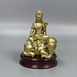 Tượng Ngài Phổ Hiền Bồ Tát Sơn Đồng Cao 10cm Đá Ép Chắc Chắn Độ Bền Cao Màu Sắc Tươi Sáng Bề Mặt Mịn Xử Lý Kỹ Nước Sơn Chất Lượng Cao Không Phai Màu Dễ Lau Chùi