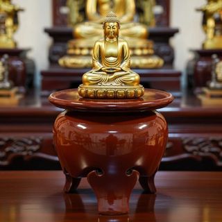 Đôn Gỗ Tràm Họa Tiết Hoa Sen Bền Chục Năm Uy Tín Trang Trọng Chiều Cao 20cm Ngang 10cm Dùng Trên Bàn Thờ Chất Liệu Gỗ Tràm Họa Tiết Hoa Sen