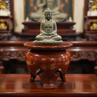 Đôn Gỗ Tràm Họa Tiết Hoa Sen Bền Chục Năm Uy Tín Trang Trọng Chiều Cao 20cm Ngang 10cm Dùng Trên Bàn Thờ Chất Liệu Gỗ Tràm Họa Tiết Hoa Sen