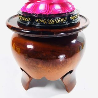 Đôn Gỗ Tràm Họa Tiết Hoa Sen Bền Chục Năm Uy Tín Trang Trọng Chiều Cao 20cm Ngang 10cm Dùng Trên Bàn Thờ Chất Liệu Gỗ Tràm Họa Tiết Hoa Sen