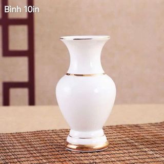 [Hàng Đẹp] Bộ Thờ Cúng Bình Bông Lư Hương Dĩa Gốm Sứ Cao Cấp Màu Trắng Viền Vàng Sang Trọng Xuất xứ Đài Loan Kích thước đa dạng