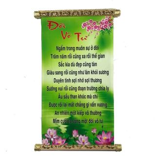 Tranh chữ thư pháp Đời Vô Tư trang trí tại gia đình, văn phòng