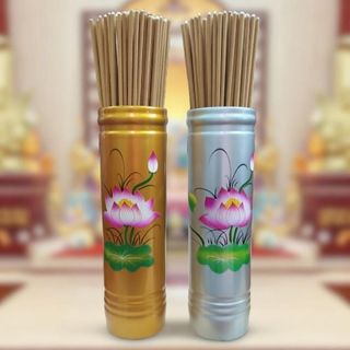 Ống Đựng Nhang Gỗ Tràm Họa Tiết Hoa Sen Bền Chục Năm Uy Tín Trang Trọng Chiều Cao 26cm Ngang 7cm Dùng Trên Bàn Thờ
