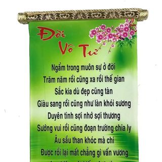 Tranh chữ thư pháp Đời Vô Tư trang trí tại gia đình, văn phòng