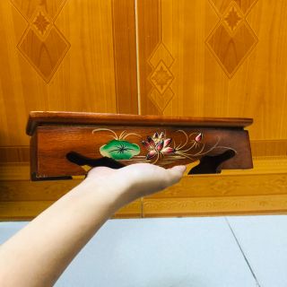 Đế Đôn Gỗ Tâm Pháp Hình Chữ Nhật Kích Thước 25-45cm Xuất Xứ Việt Nam Chất Liệu Gỗ Tràm Sơn Bóng Trang Trí Phụng Thờ
