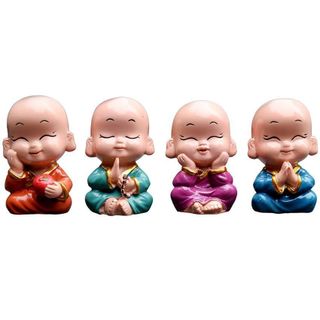 Bộ tượng bốn Chú Tiểu niệm Phật dễ thương