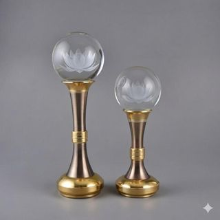 [Bán Chạy] Cặp Đèn Thờ Đá Pha Lê Quả Cầu Tròn Kích Thước 16cm-18cm-20cm-25cm-30cm-35cm-41cm Hàng Đẹp Loại 1