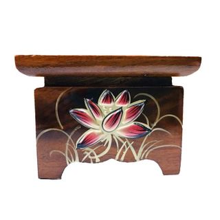 Đôn Gỗ Kê Tượng Vuông Đặt Tượng Lục Bình Tâm Pháp Chất Liệu Gỗ Tràm Sơn PU Chống Mối Mọt Đường Kính 10-25cm Chiều Cao 8cm Xuất Xứ Việt Nam