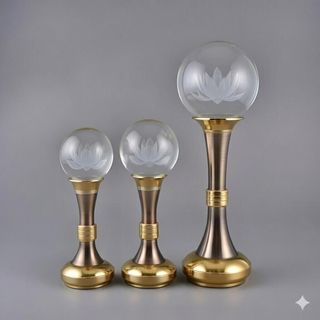 [Bán Chạy] Cặp Đèn Thờ Đá Pha Lê Quả Cầu Tròn Kích Thước 16cm-18cm-20cm-25cm-30cm-35cm-41cm Hàng Đẹp Loại 1