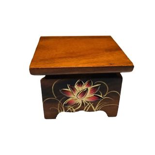 Đôn Gỗ Kê Tượng Vuông Đặt Tượng Lục Bình Tâm Pháp Chất Liệu Gỗ Tràm Sơn PU Chống Mối Mọt Đường Kính 10-25cm Chiều Cao 8cm Xuất Xứ Việt Nam