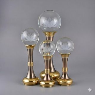 [Bán Chạy] Cặp Đèn Thờ Đá Pha Lê Quả Cầu Tròn Kích Thước 16cm-18cm-20cm-25cm-30cm-35cm-41cm Hàng Đẹp Loại 1