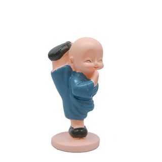 Bộ tượng bốn Chú Tiểu áo lam múa võ đá chân dễ thương