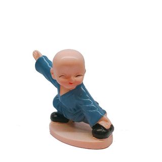 Bộ tượng bốn Chú Tiểu áo lam múa võ đá chân dễ thương