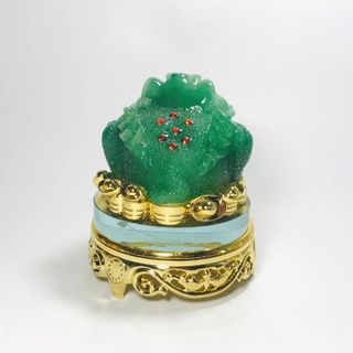 Thiềm Thừ Cóc Ba Chân Ngậm Tiền Xanh Có Đế Xoay Cao 13cm Quà Tặng May Mắn Phú Quý Bình An Sản Phẩm Việt Nam Chất Liệu Đá Kích Thước 17cm Trọng Lượng 600g Linh Vật Chiêu Tài