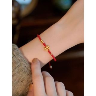 Vòng tay chỉ đỏ kim tiền tình duyên thu hút may mắn thiết kế độc đáo màu đỏ ngũ sắc mang lại tình duyên và may mắn cho người sử dụng sản phẩm