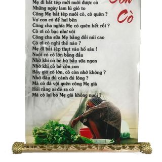 Tranh chữ thư pháp Chèo Đò Con Cò trang trí tại gia đình, văn phòng
