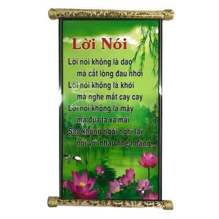 Tranh chữ thư pháp Lời Nói trang trí tại gia đình, văn phòng