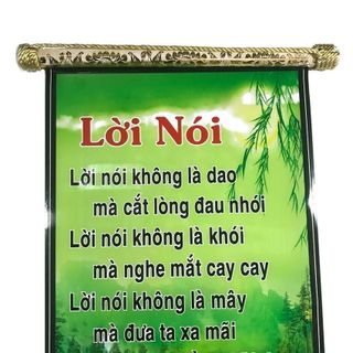 Tranh chữ thư pháp Lời Nói trang trí tại gia đình, văn phòng