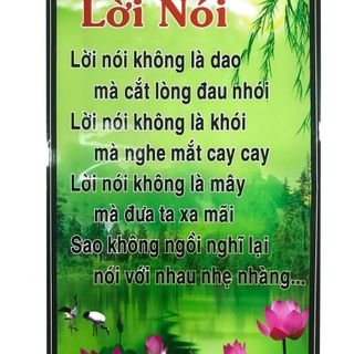 Tranh chữ thư pháp Lời Nói trang trí tại gia đình, văn phòng