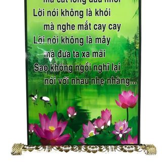 Tranh chữ thư pháp Lời Nói trang trí tại gia đình, văn phòng