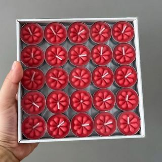 Đèn Cầy Bơ Đỏ & Bơ Vàng 2H 100 Viên Cúng Phật Tạo Không Khí Uy Niêm Cho Bàn Thờ Và Nghi Lễ Tôn Giáo Thắp Đèn Tăng Vẻ Trang Nghiêm