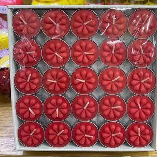 Đèn Cầy Bơ Đỏ & Bơ Vàng 2H 100 Viên Cúng Phật Tạo Không Khí Uy Niêm Cho Bàn Thờ Và Nghi Lễ Tôn Giáo Thắp Đèn Tăng Vẻ Trang Nghiêm