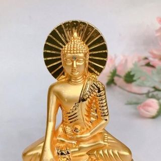 Tượng Ngài Bổn Sư Si Vàng Kích Thước 10 Cm Chất Liệu Đồng Si Vàng Độ Bền Cao Sơn Tỉ Mỉ Chăm Sóc Dễ Dàng