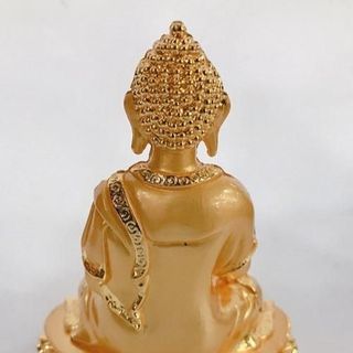 Tượng Ngài Bổn Sư Si Vàng Kích Thước 10 Cm Chất Liệu Đồng Si Vàng Độ Bền Cao Sơn Tỉ Mỉ Chăm Sóc Dễ Dàng