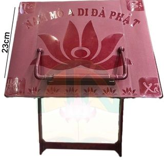 Kệ Tụng Kinh xếp chân sắt sơn tĩnh điện Tâm Pháp 35cm x 30cm chất liệu nhựa và sắt bền chắc không nứt không cong vênh tiện lợi cho Phật giáo và học sinh