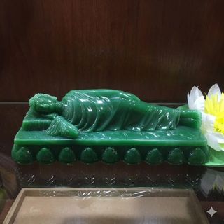 Tượng Đức Phật Thích Ca Nằm Ngang 16cm Sơn Nhũ Vàng Chất Liệu Bột Đá Nhựa Poly Cao Cấp Sản Phẩm Thực Tế