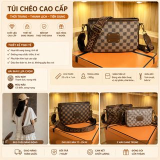TÚI XÁCH ĐEO CHÉO BASIC KẺ Ô BT2559 – SANG TRỌNG, DỄ PHỐI ĐỒ
