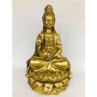 Tượng Ngài Quan Thế Âm Bồ Tát ngồi cao 30cm chất liệu bột đá nhựa poly cao cấp sơn màu tỉ mỉ nhiều mẫu lựa chọn
