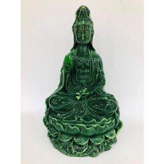 Tượng Ngài Quan Thế Âm Bồ Tát ngồi cao 30cm chất liệu bột đá nhựa poly cao cấp sơn màu tỉ mỉ nhiều mẫu lựa chọn