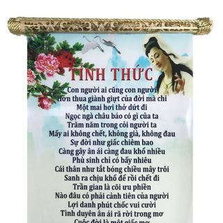 Tranh chữ thư pháp Tỉnh Thức trang trí tại gia đình, văn phòng