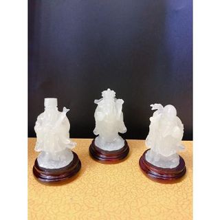 Bộ tượng Tam Đa-Ba ông Phúc Lộc Thọ có đế cao 9cm-Nhiều Mẫu