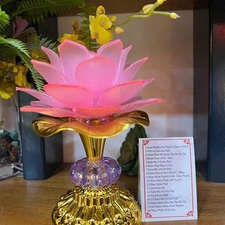 Đèn Sen Tụng Kinh Niệm Phật 60 Bài Máy Niệm Phật Tiện Lợi Cài Sẵn 60 Bài Kinh Niệm Phật Theo Danh Sách Pin Hoặc Dây Sạc Đi Kèm