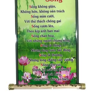 Tranh chữ thư pháp Sống Sống Sống trang trí tại gia đình, văn phòng