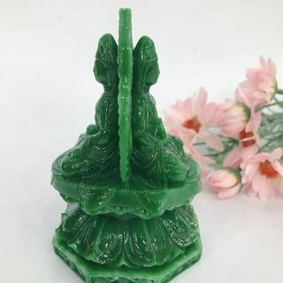 Tượng Ngài Quan Thế Âm 2 Mặt Để Xe An Tâm Làm An Cao 10cm Sơn Nhũ Vàng Chất Liệu Bột Đá Nhựa Poly Cao Cấp Kích Thước 10cm Ngang 7cm Văn Hóa Phật Giáo