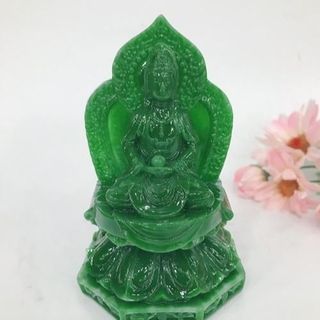 Tượng Ngài Quan Thế Âm 2 Mặt Để Xe An Tâm Làm An Cao 10cm Sơn Nhũ Vàng Chất Liệu Bột Đá Nhựa Poly Cao Cấp Kích Thước 10cm Ngang 7cm Văn Hóa Phật Giáo