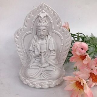 Tượng Ngài Quan Thế Âm 2 Mặt Để Xe An Tâm Làm An Cao 10cm Sơn Nhũ Vàng Chất Liệu Bột Đá Nhựa Poly Cao Cấp Văn Hóa Phật Giáo Kích Thước Cao 10cm Ngang 7cm