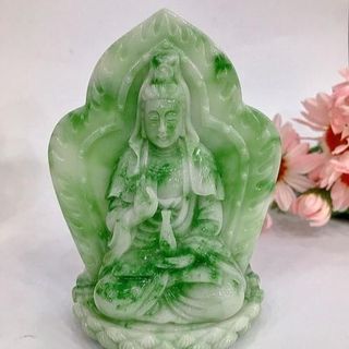 Tượng Ngài Quan Thế Âm 2 Mặt Để Xe An Tâm Làm An Cao 10cm Sơn Nhũ Vàng Chất Liệu Bột Đá Nhựa Poly Cao Cấp Văn Hóa Phật Giáo Kích Thước Cao 10cm Ngang 7cm