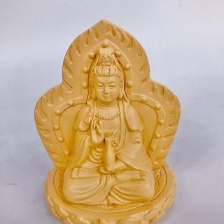 Tượng Ngài Quan Thế Âm 2 Mặt Để Xe An Tâm Làm An Cao 10cm Sơn Nhũ Vàng Chất Liệu Bột Đá Nhựa Poly Cao Cấp Văn Hóa Phật Giáo