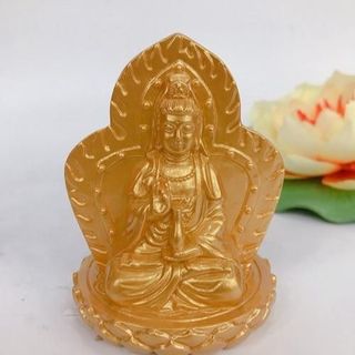 Tượng Ngài Quan Thế Âm 2 Mặt Để Xe An Tâm Làm An Cao 10cm Sơn Nhũ Vàng Chất Liệu Bột Đá Nhựa Poly Cao Cấp Văn Hóa Phật Giáo
