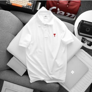 Áo thun polo nam. Len cổ tròn. Chất len xoắn thừng xịn thêu logo ngựa.