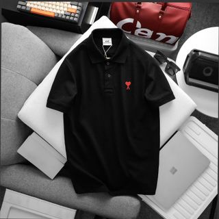 Áo thun polo nam. Len cổ tròn. Chất len xoắn thừng xịn thêu logo ngựa.